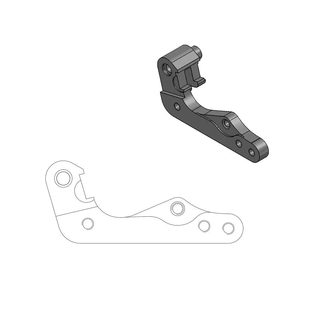 Moto-master Relocation Bracket For Oem Caliper