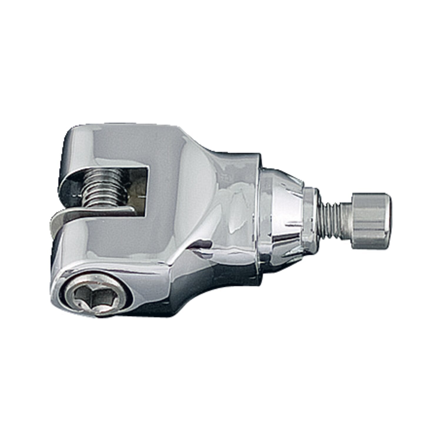 Kuryakyn Replacement serrated footpeg clevis - Chrome