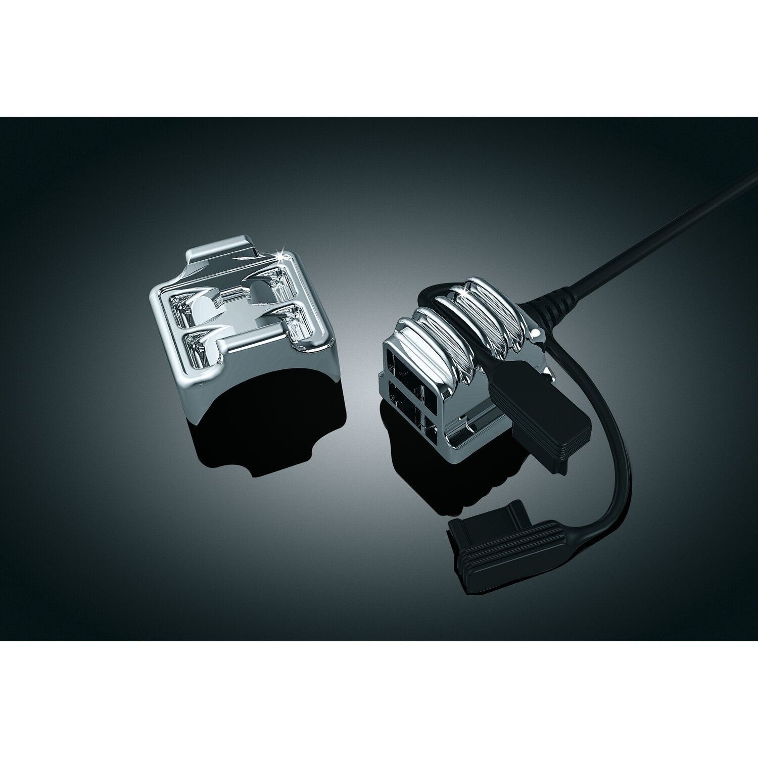 Kuryakyn Handlebar USB charger / power point - Chrome