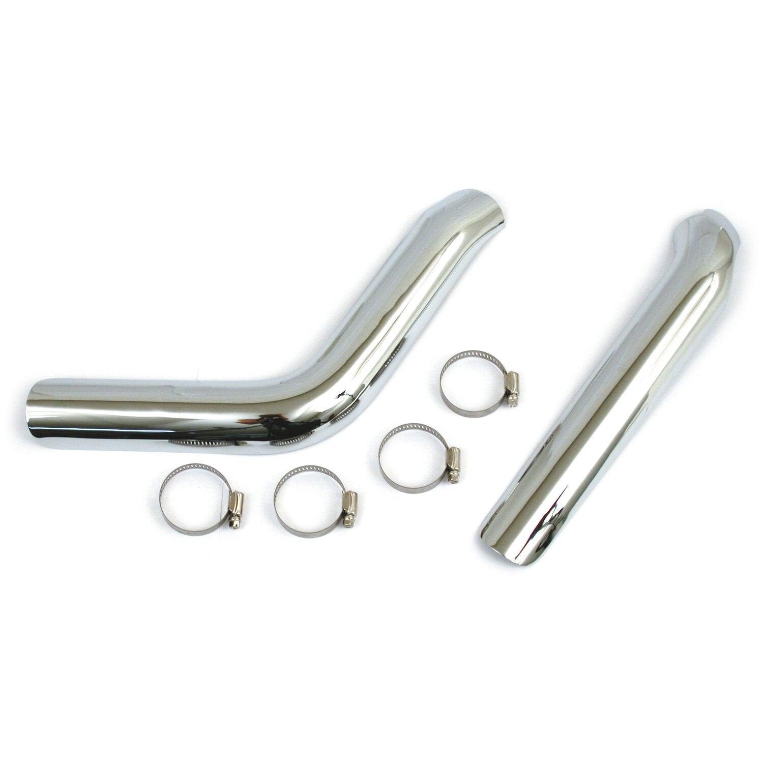 MCS Big Twin plain heat shield set chrome