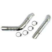 MCS Big Twin perforated heat shield set chrome