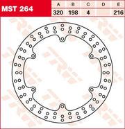 Trw Rund Fast Bromsrotor 320mm - Fram