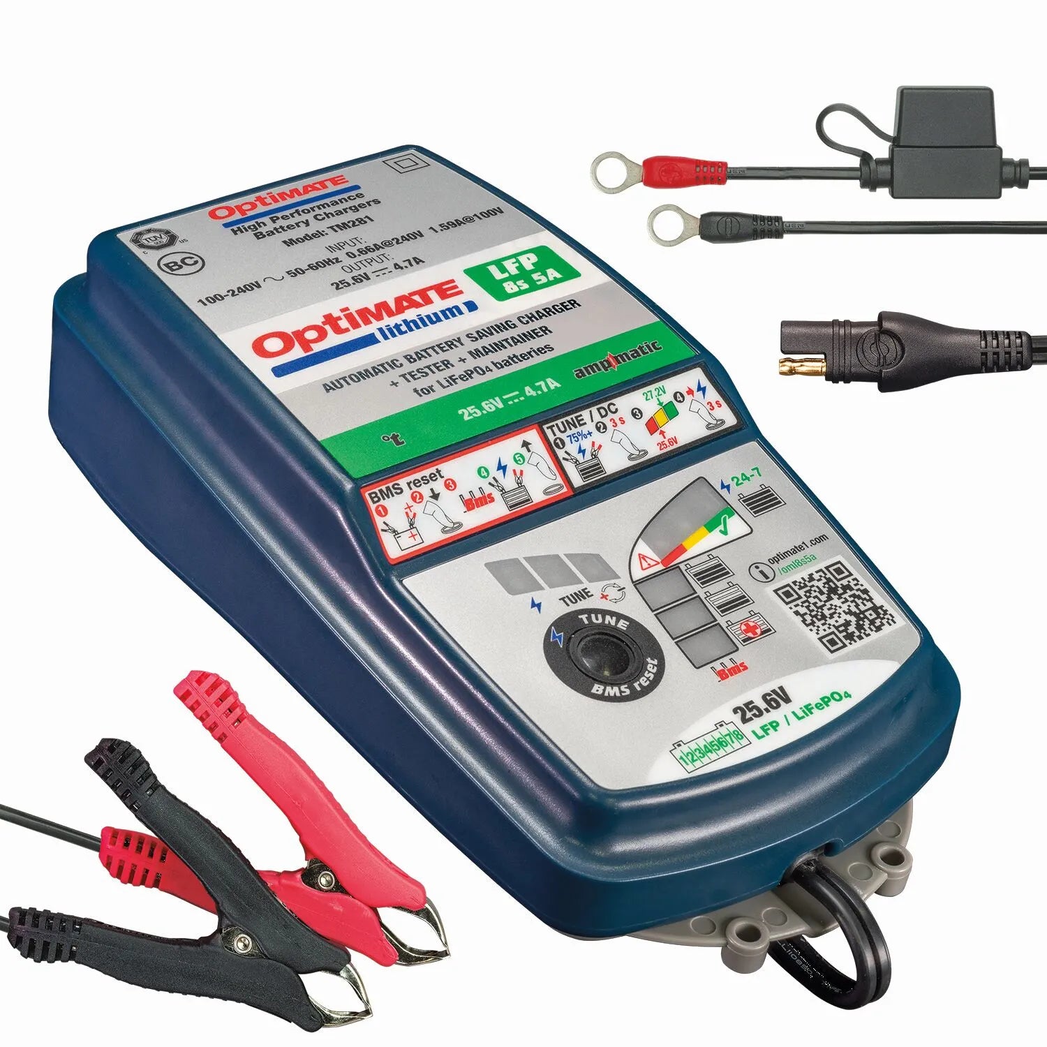 Tecmate Optimate Lithium Lfp 8s 5a Battery Charger