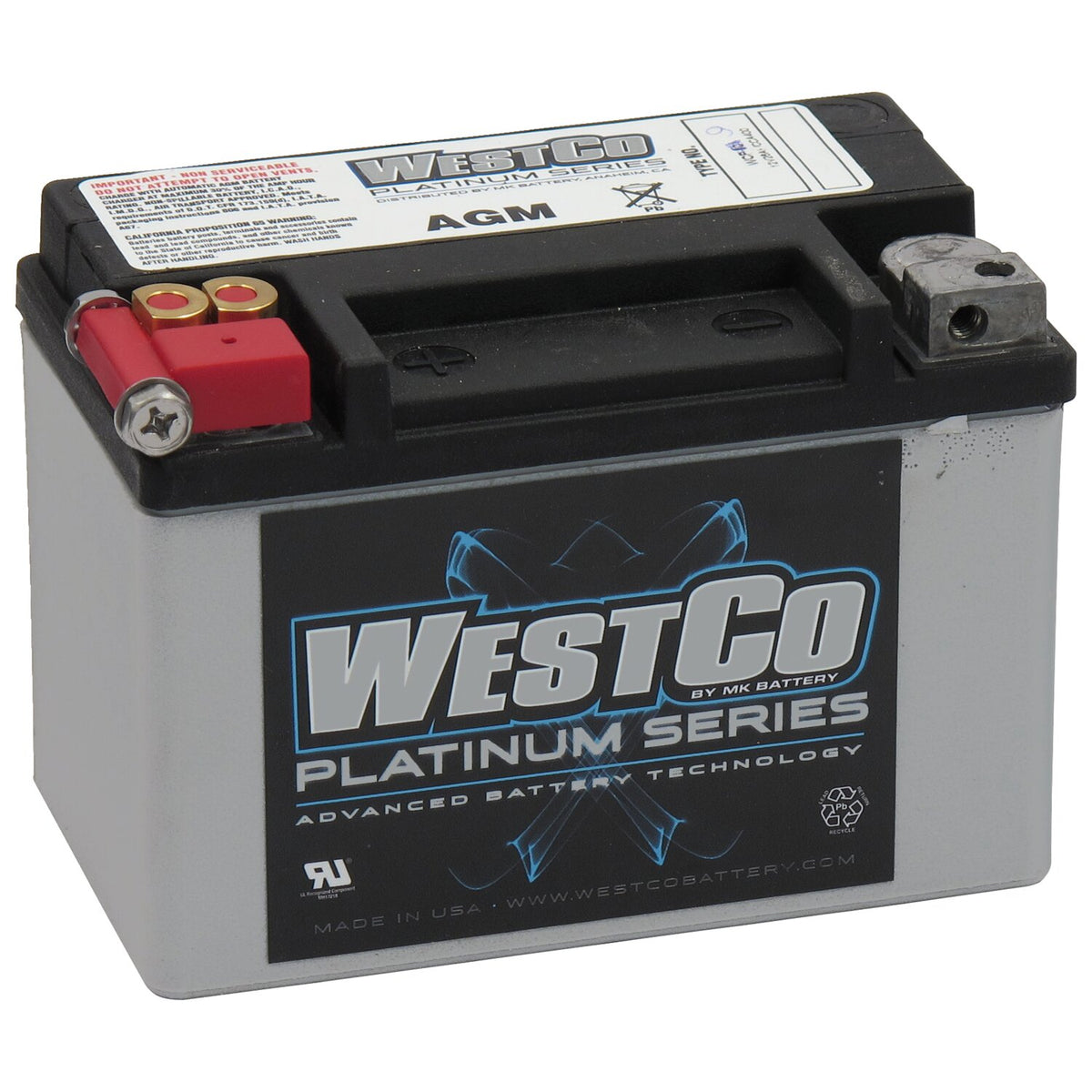 Westco sealed AGM battery - 12 Volt 8AMP CCA120