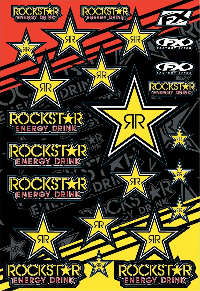 Factory Effex Rockstar Decal Sheet For Bikes And Trucks