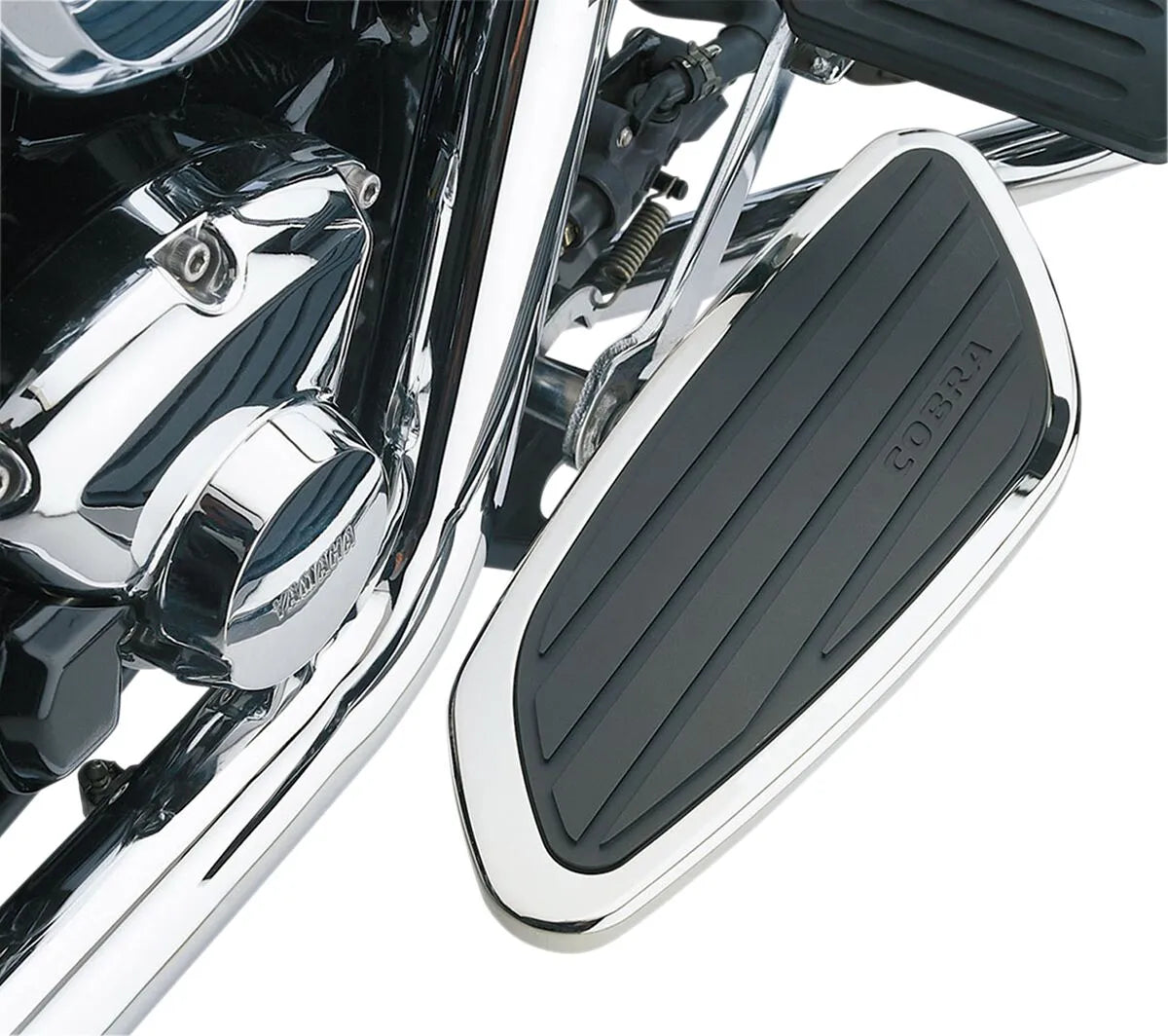 Cobra Swept Floorboard Kit - Chrome/black