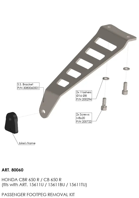 Leovince Footpeg Borttagningskit - Förbättra Din Motorcykels Utseende
