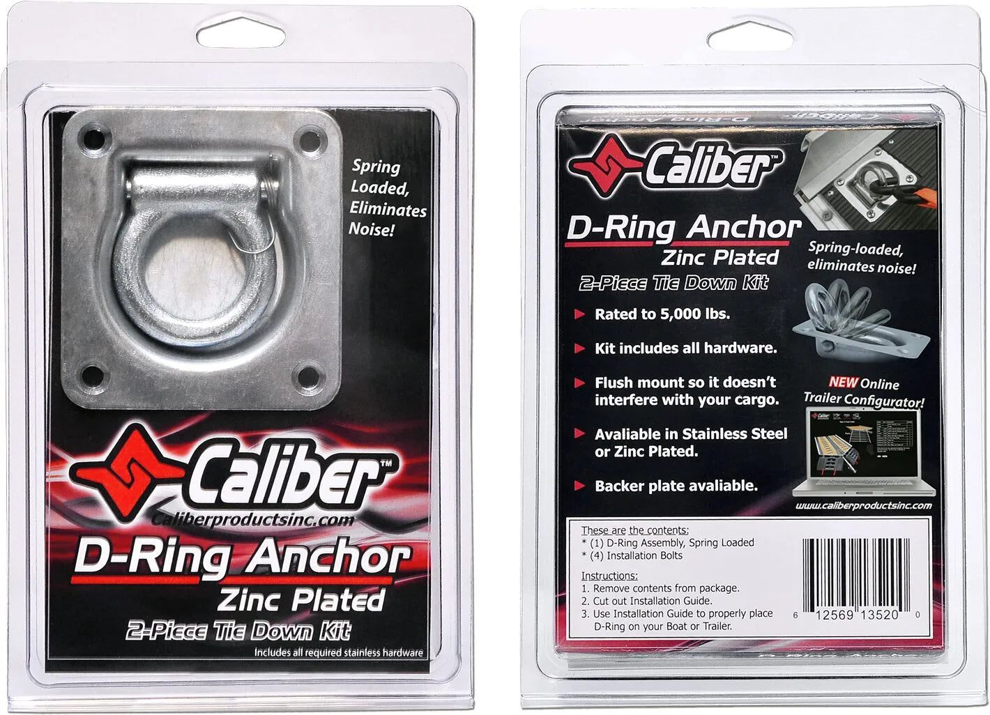 Caliber D-ring Anchor Kit For Cargo Tie-down
