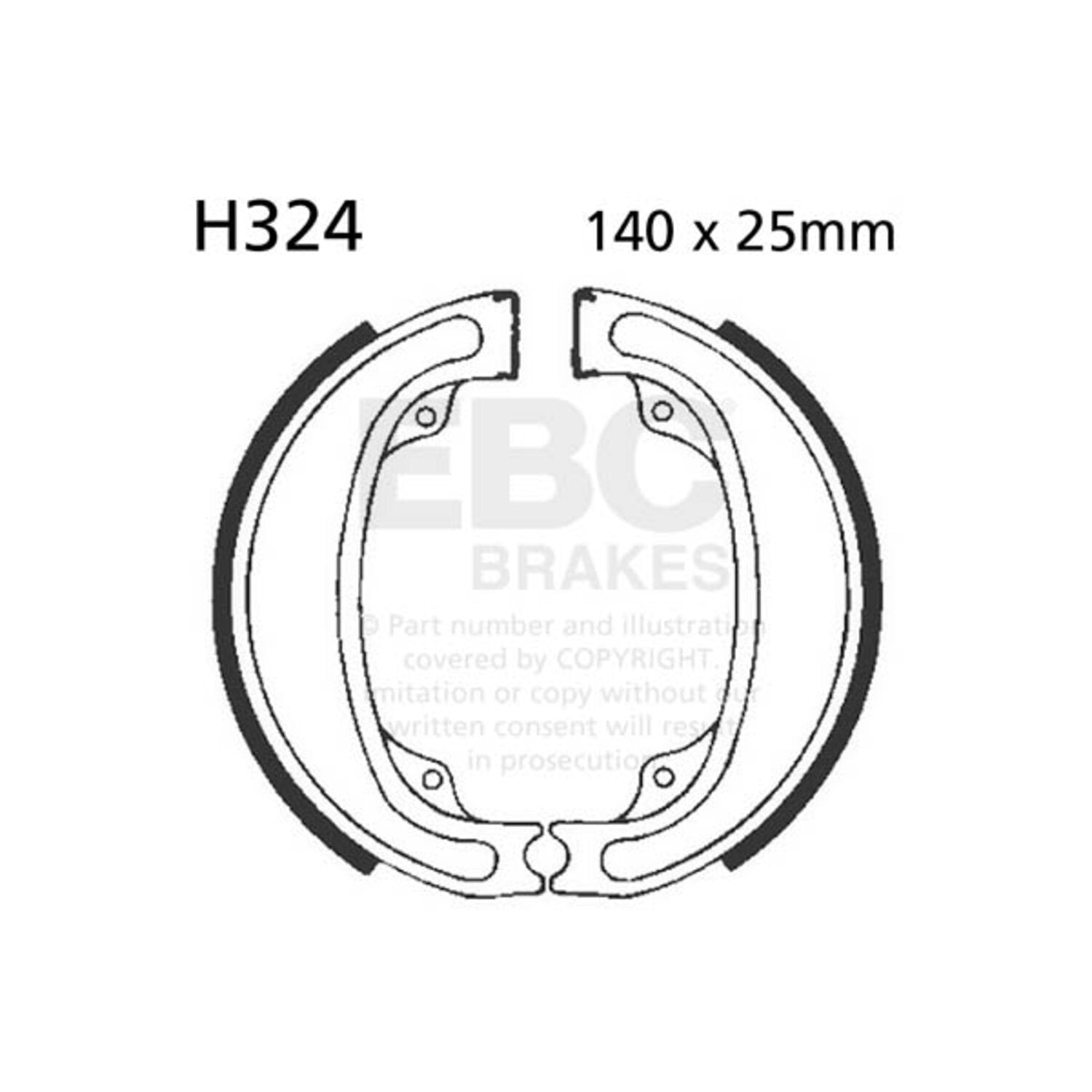 EBC plain brake shoes