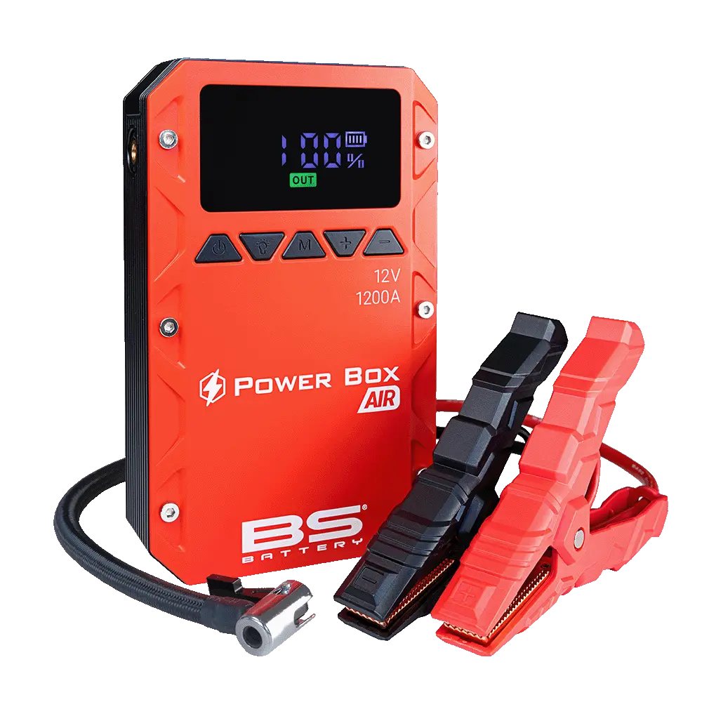Bs Battery Power Box PB-02 Air Compressor Jump Starter 1200A Red