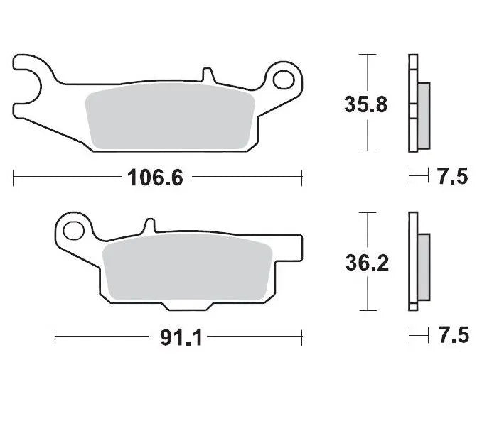 Moto-master Racing Sintered Brake Pads For Atv - Front