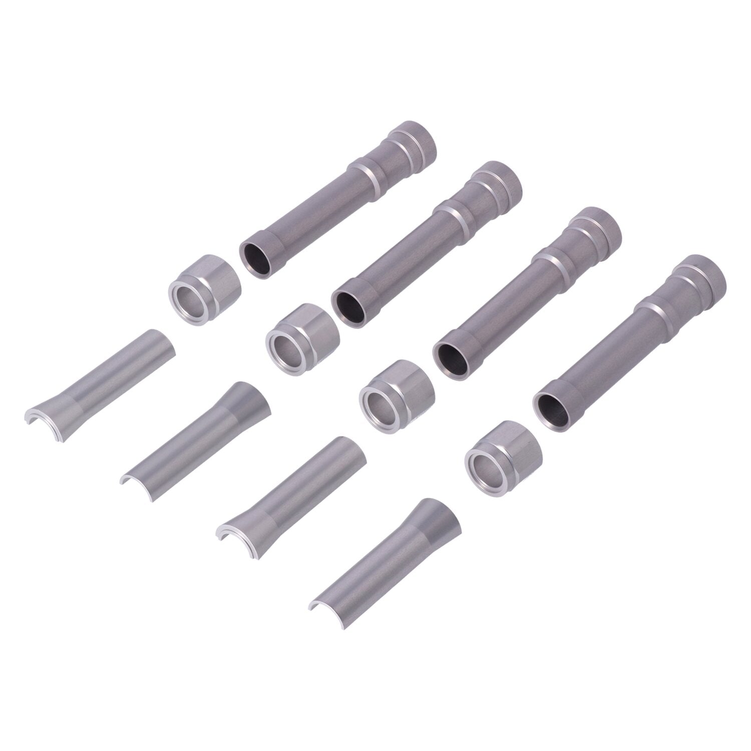 Dippert Shovel aluminum pushrod cover set - Silver