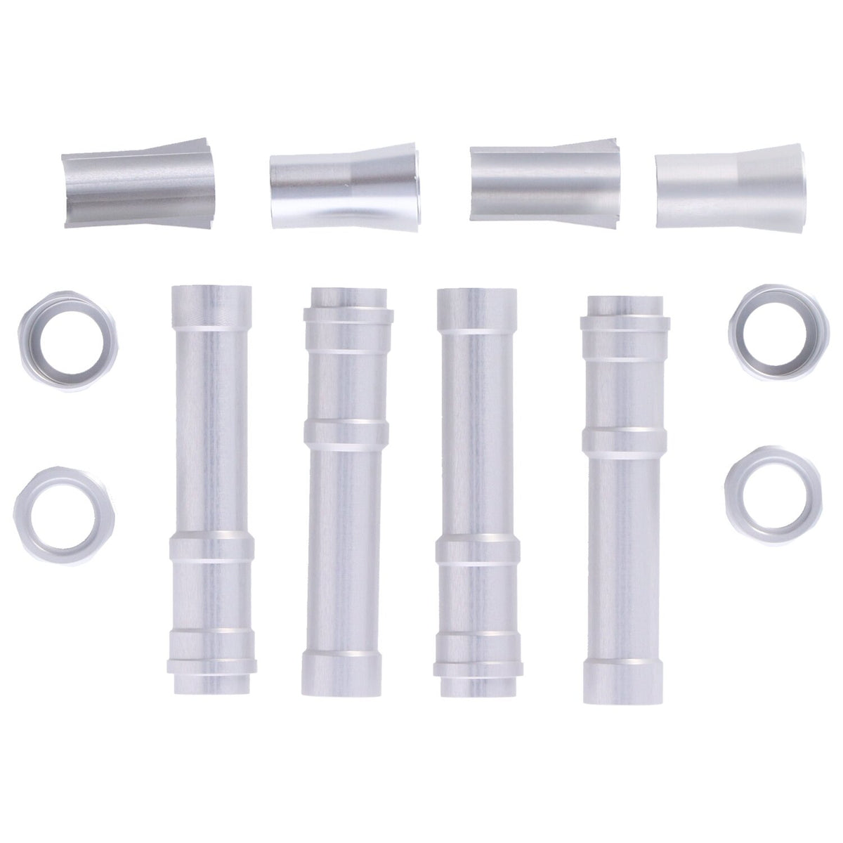 Dippert Twin Cam aluminum pushrod cover set - Silver