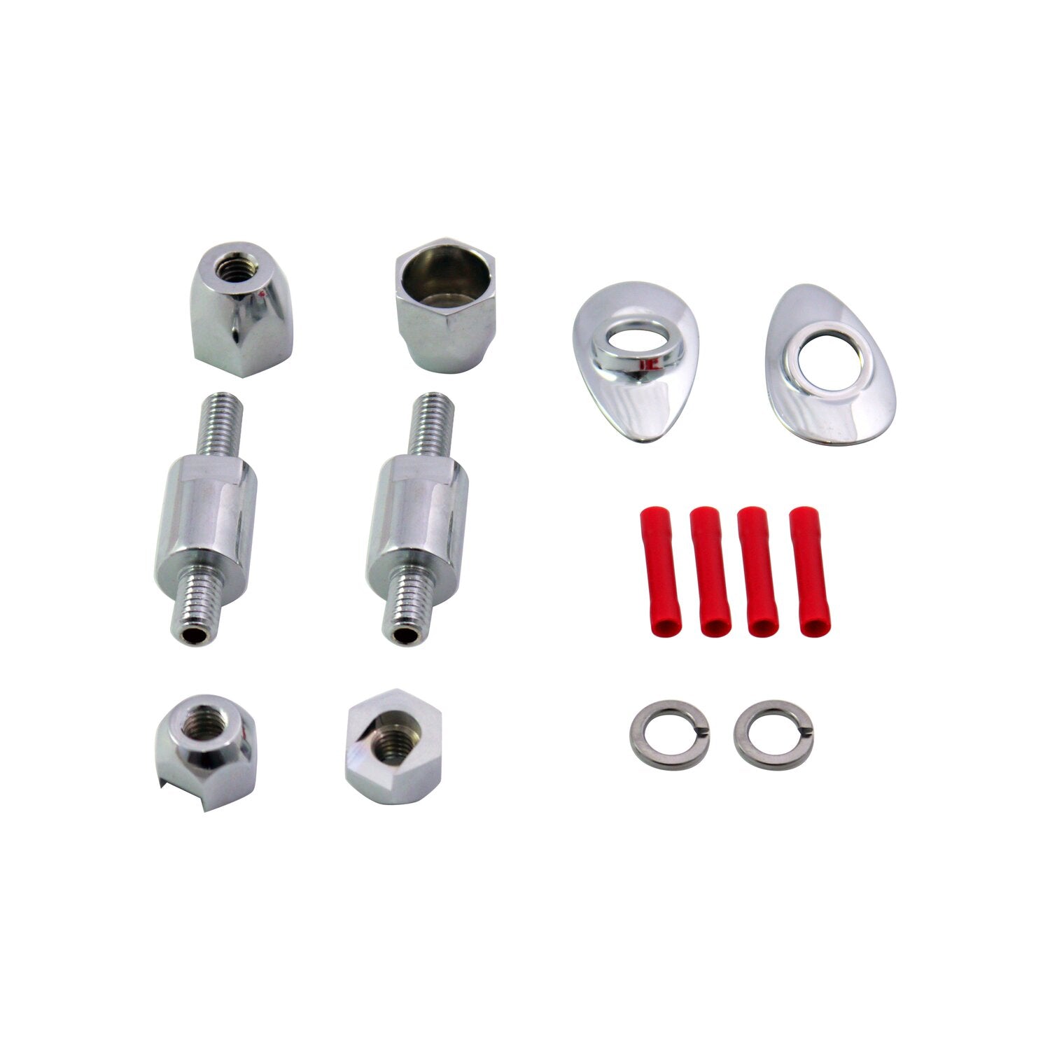 MCS Sissy bar turn signal relocation kit for Softail - Chrome