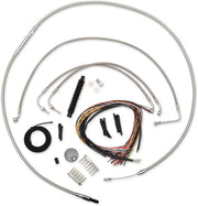 LA CHOPPERS Complete Stainless Braided Handlebar Cable/Brake