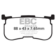 EBC brake pad set - Organic