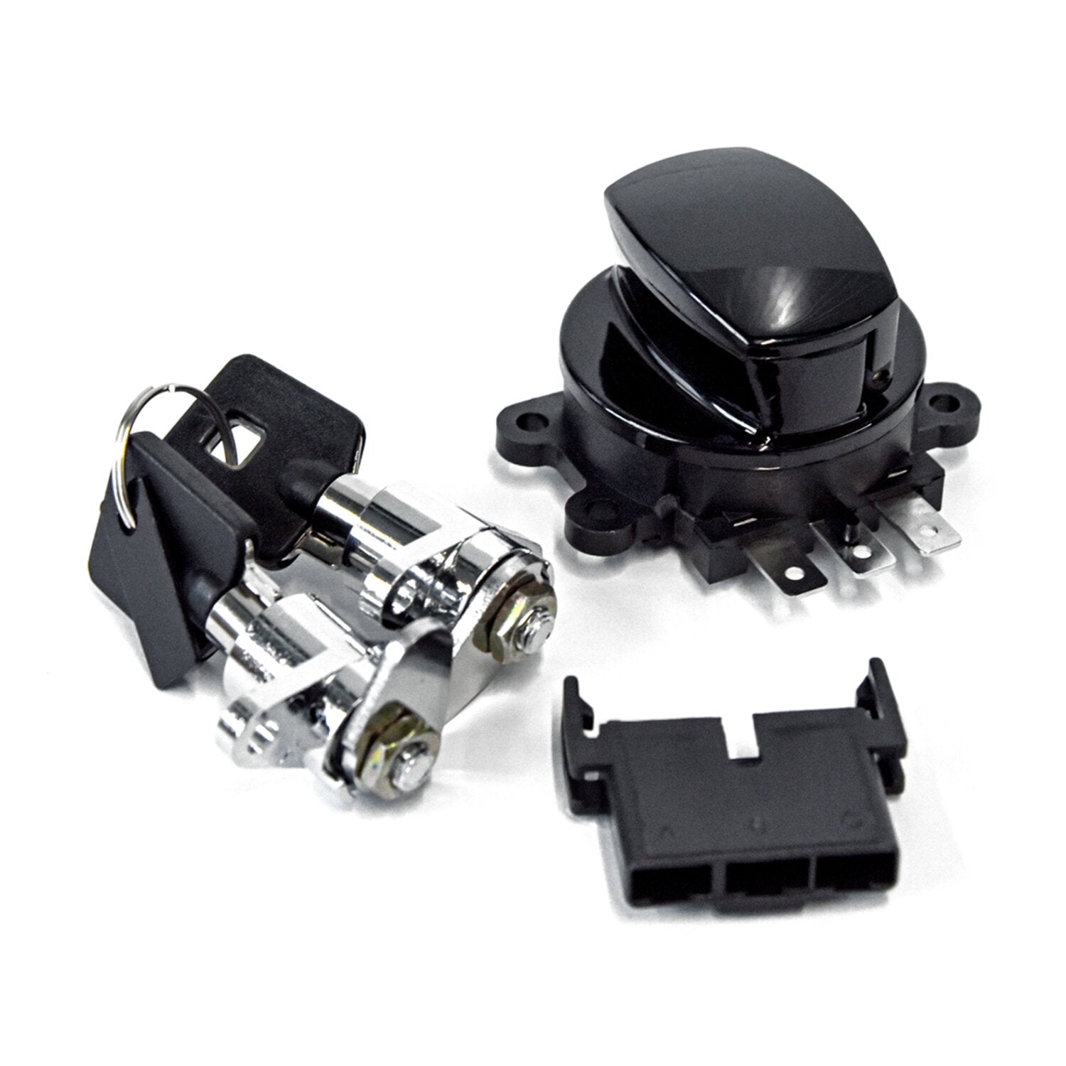 MCS FLHR ignition switch & saddlebag lock kit - Black