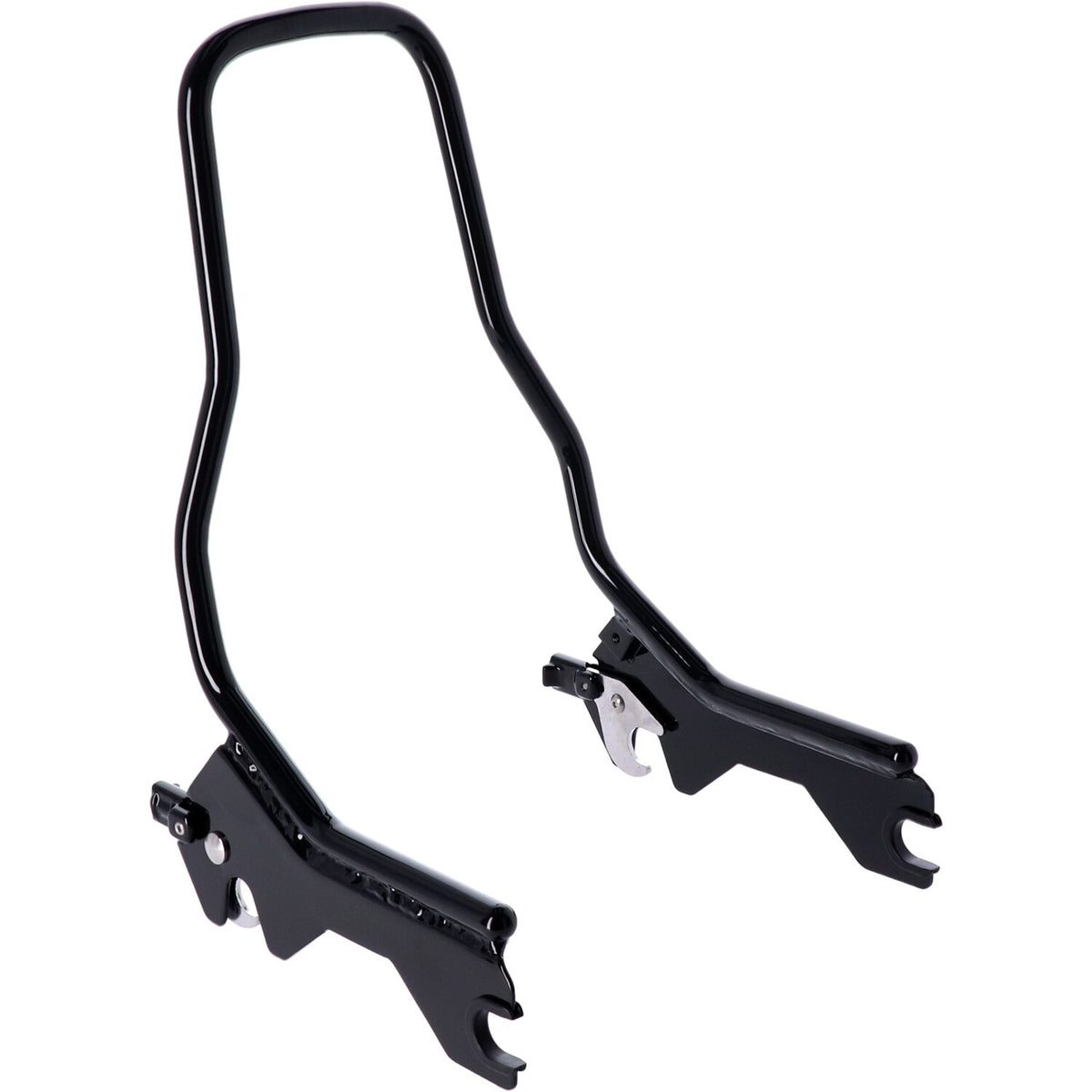 MCS Sissy bar kit 12" upright - Gloss black