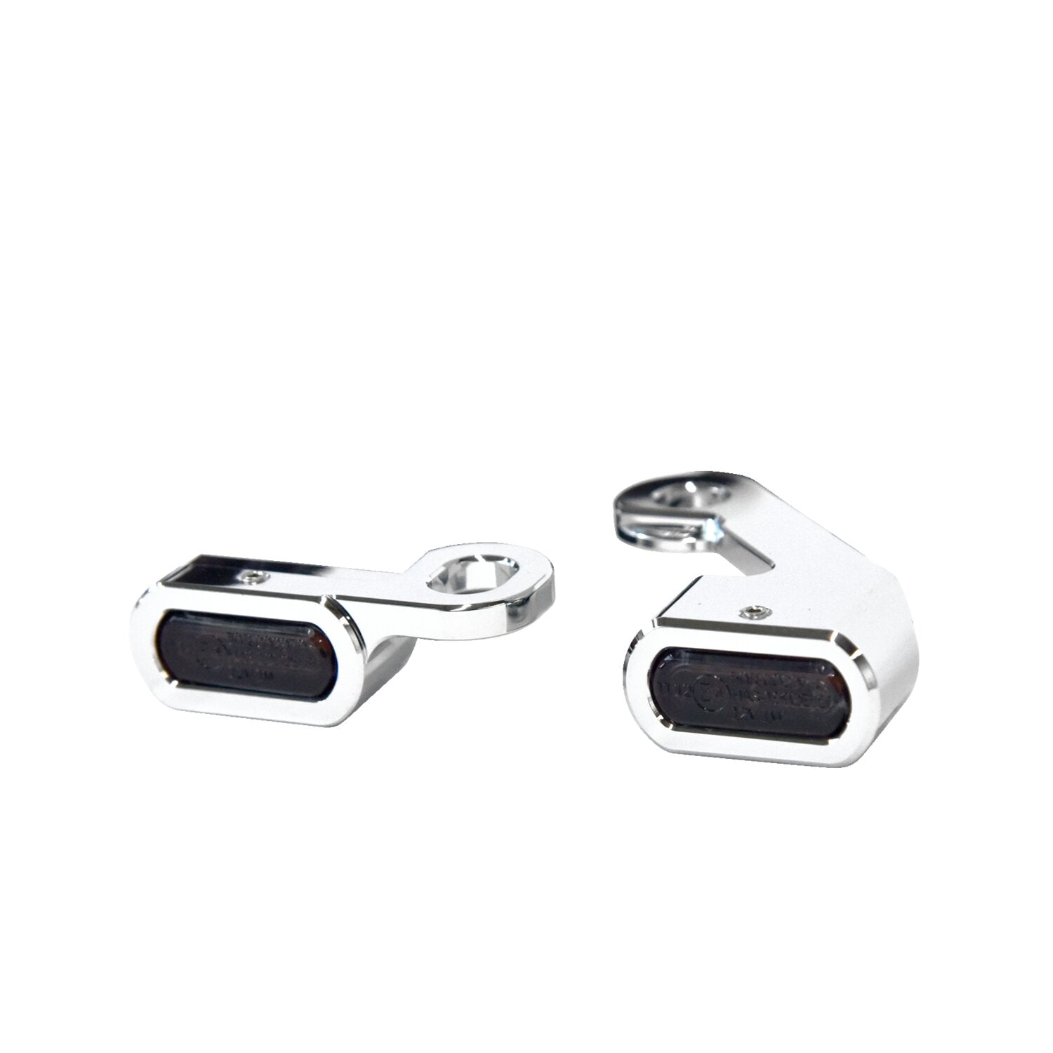 MCS Fastline below bar LED turn signal set - Chrome