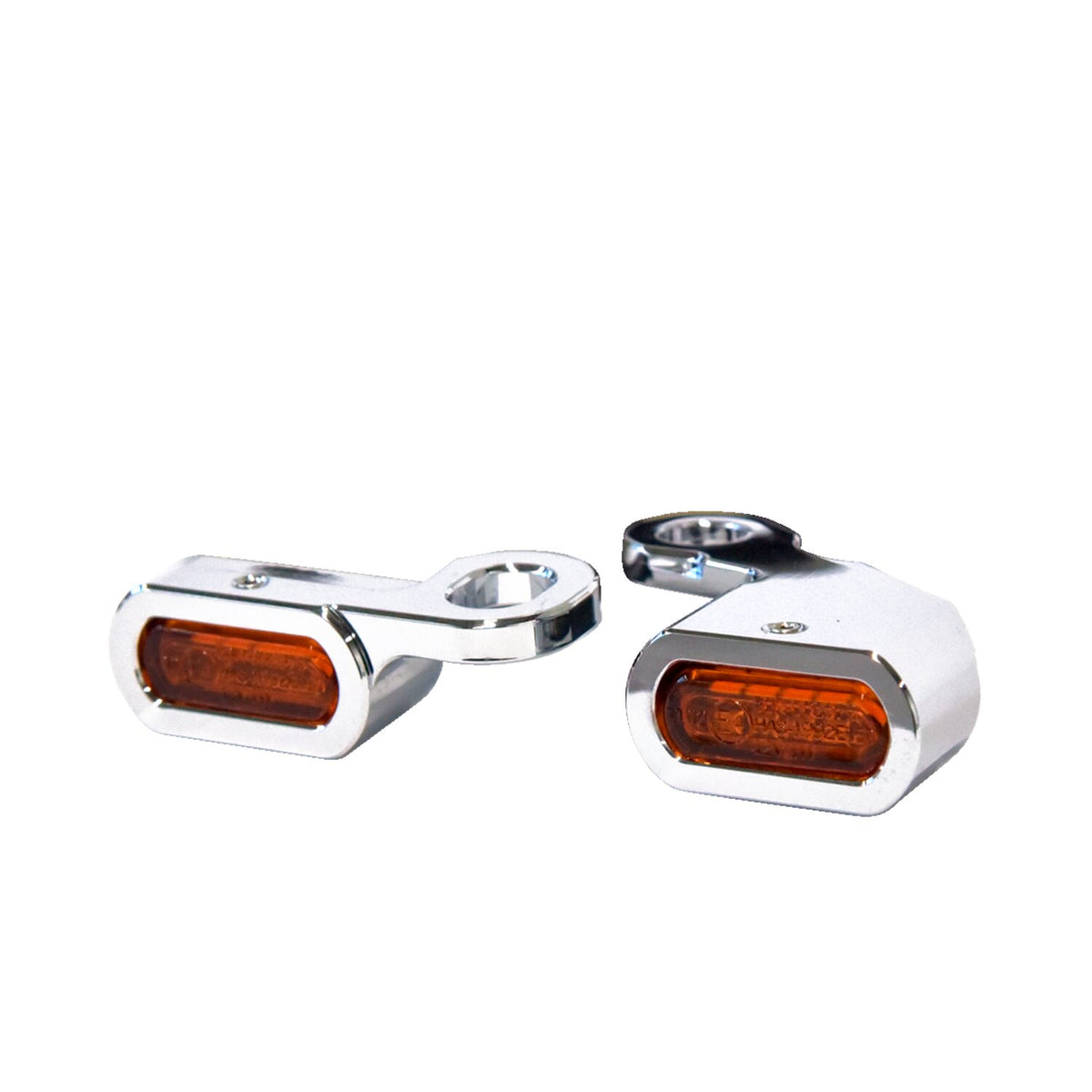 MCS Fastline below bar LED turn signal set - Chrome