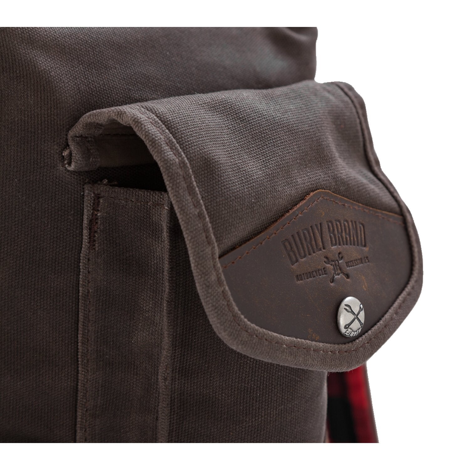 Burly Voyager sissy bar backpack dark oak