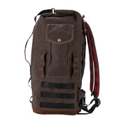 Burly Voyager sissy bar backpack dark oak