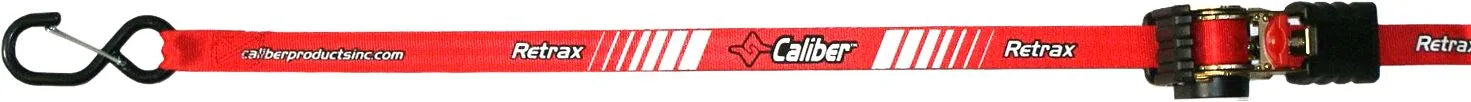 Caliber Retrax Tie-down Straps With Spring Clip Hooks