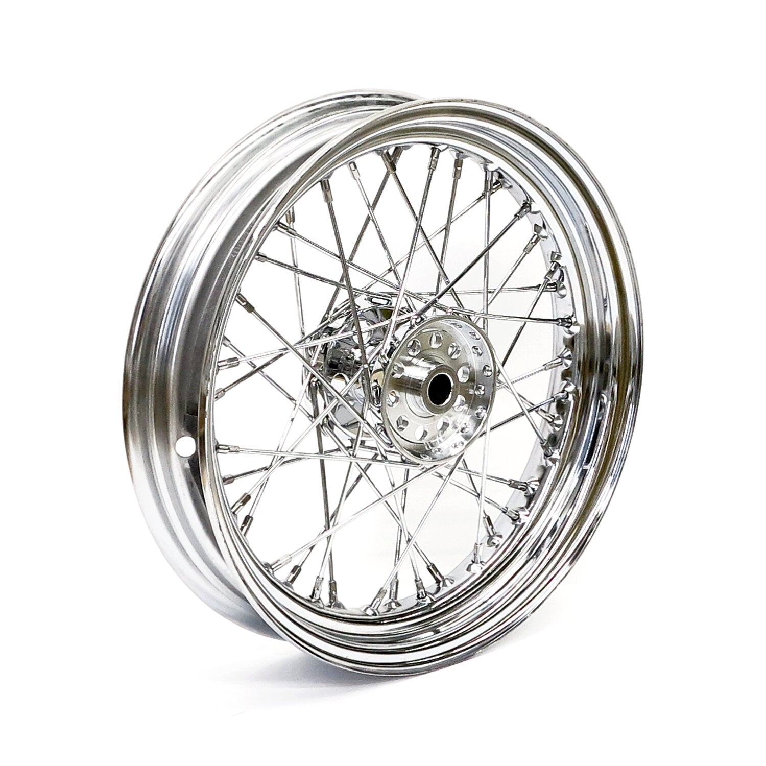 MCS 3.00 x 16 wheel 40 spokes chrome