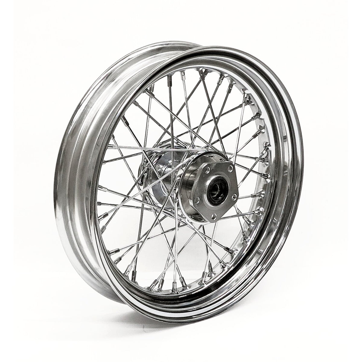 MCS 3.00 x 16 front wheel 40 spokes chrome