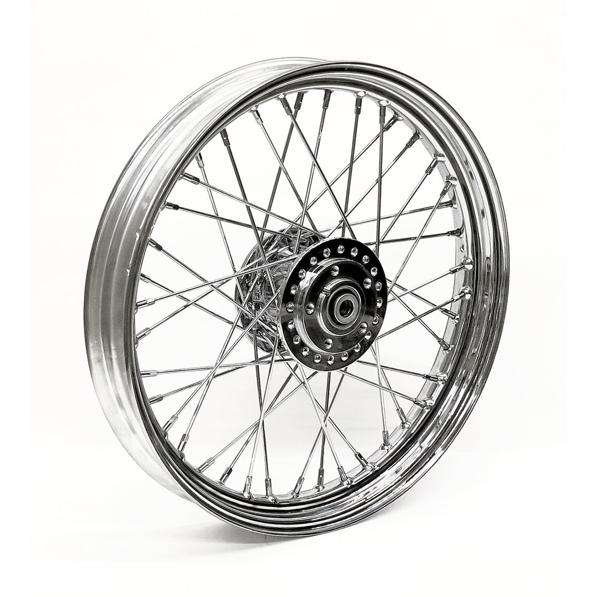MCS 2.50 x 19 front wheel 40 spokes chrome