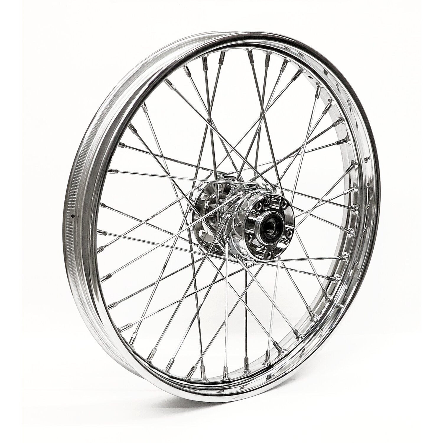 MCS 2.15 x 21 front wheel 40 spokes chrome