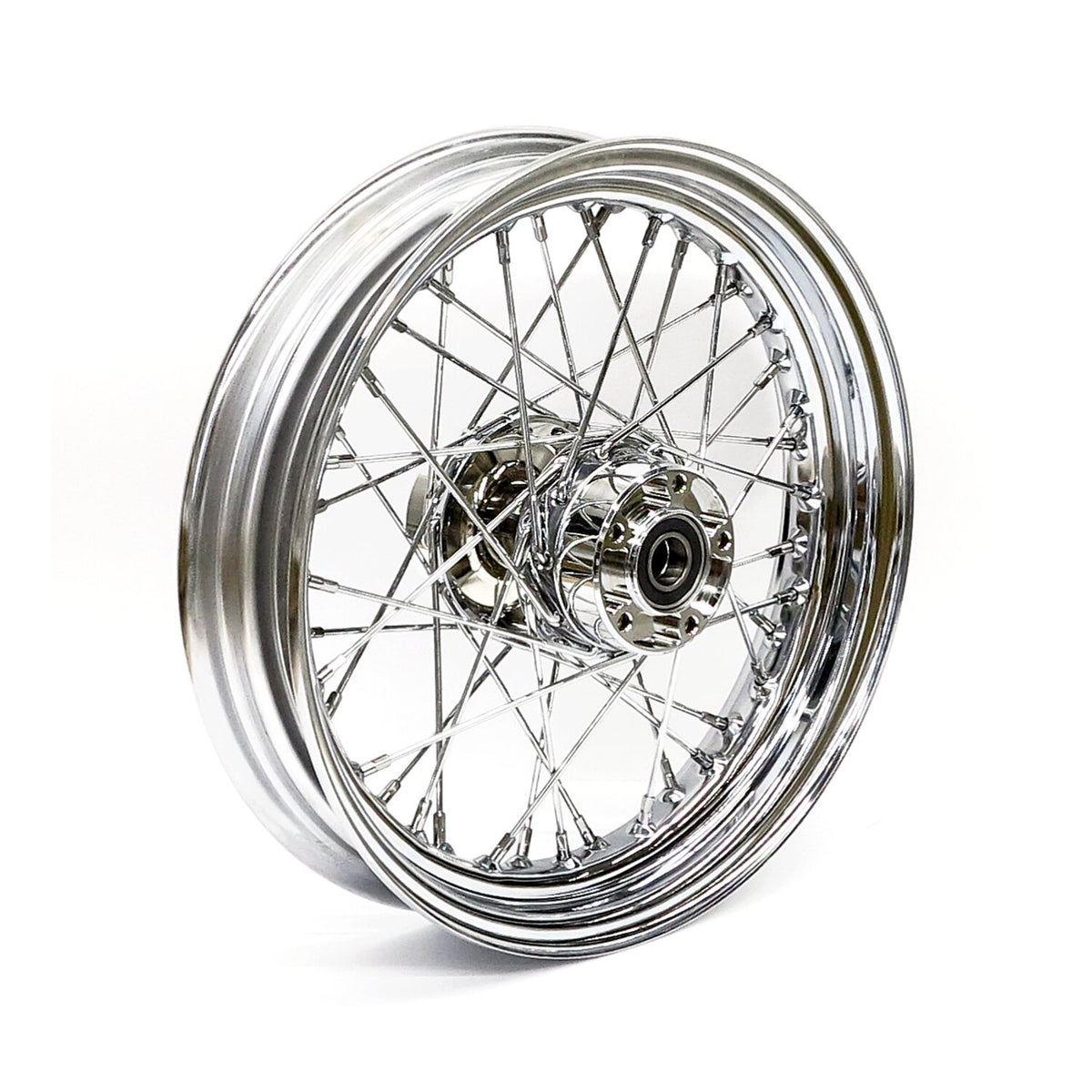MCS 3.00 x 16 front wheel 40 spokes chrome