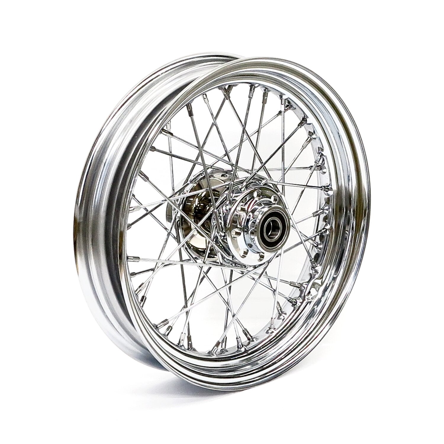 MCS 3.00 x 16 front wheel 40 spokes chrome