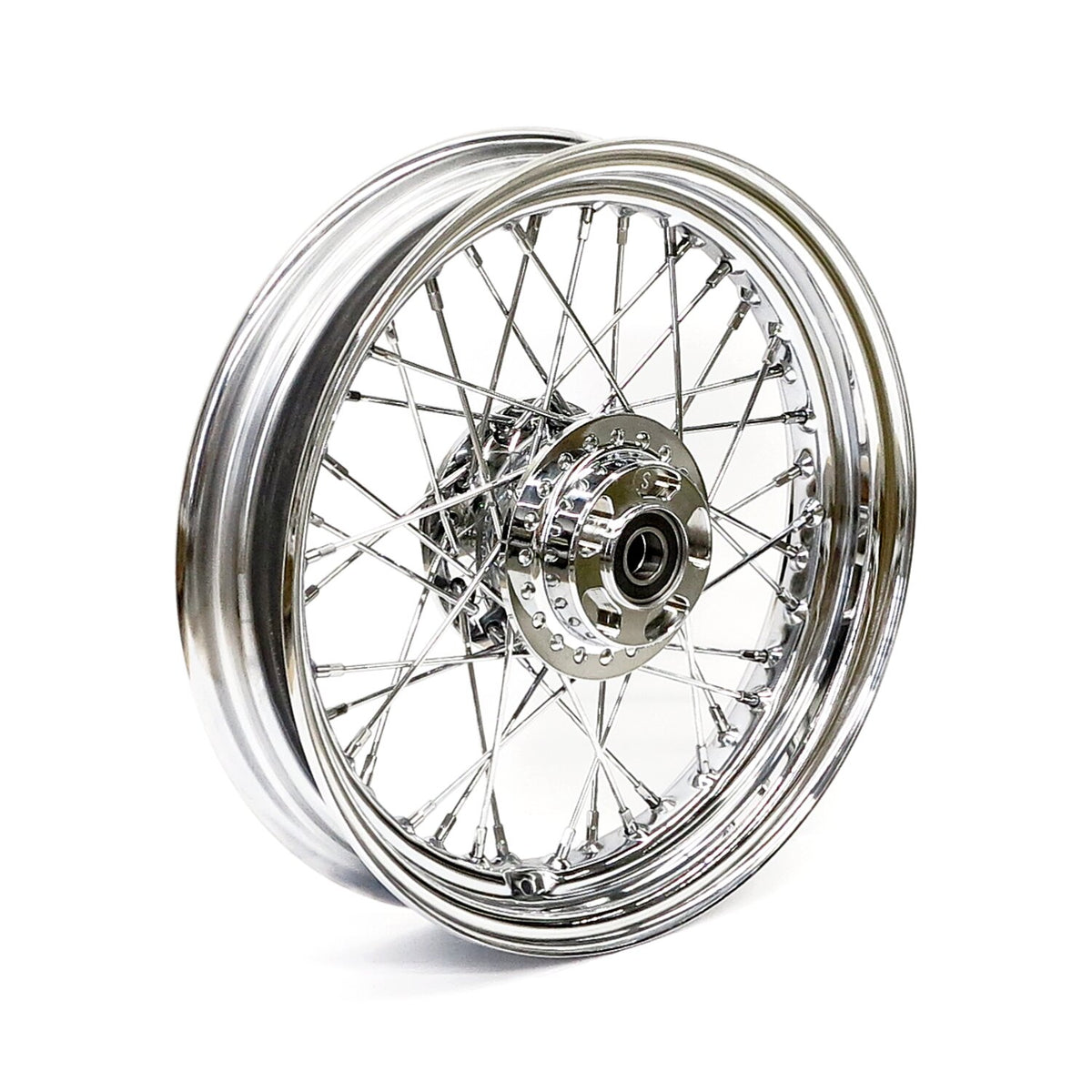 MCS 3.00 x 16 front wheel 40 spokes chrome