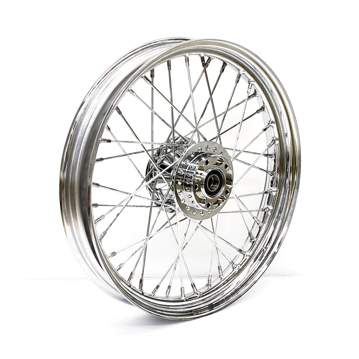 MCS 2.50 x 19 front wheel 40 spokes chrome