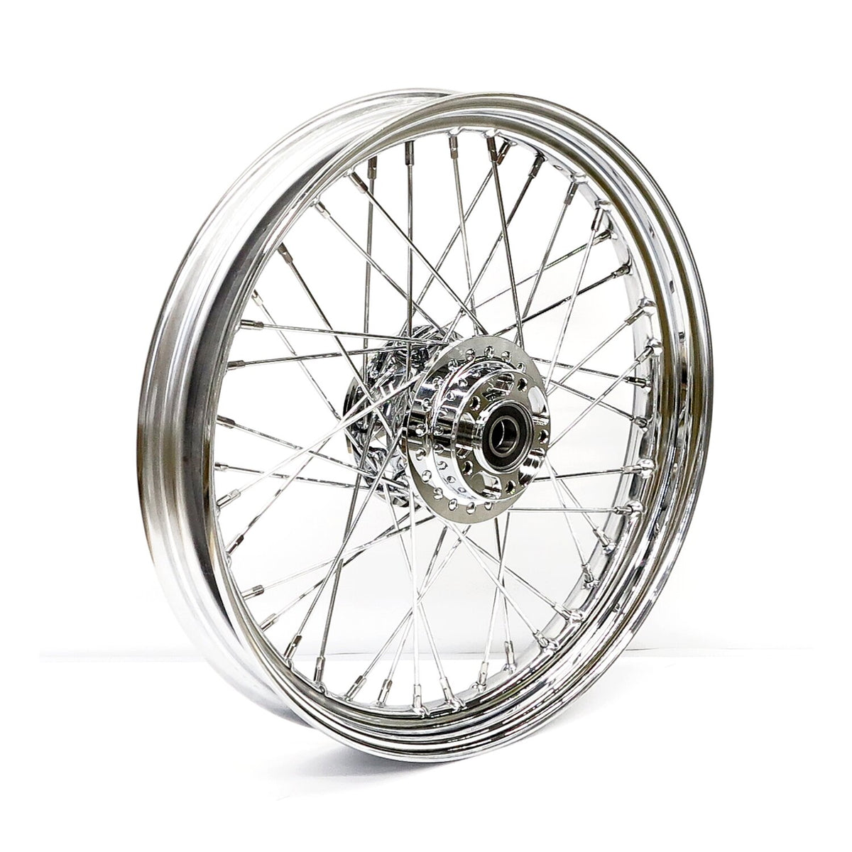 MCS 2.50 x 19 front wheel 40 spokes chrome
