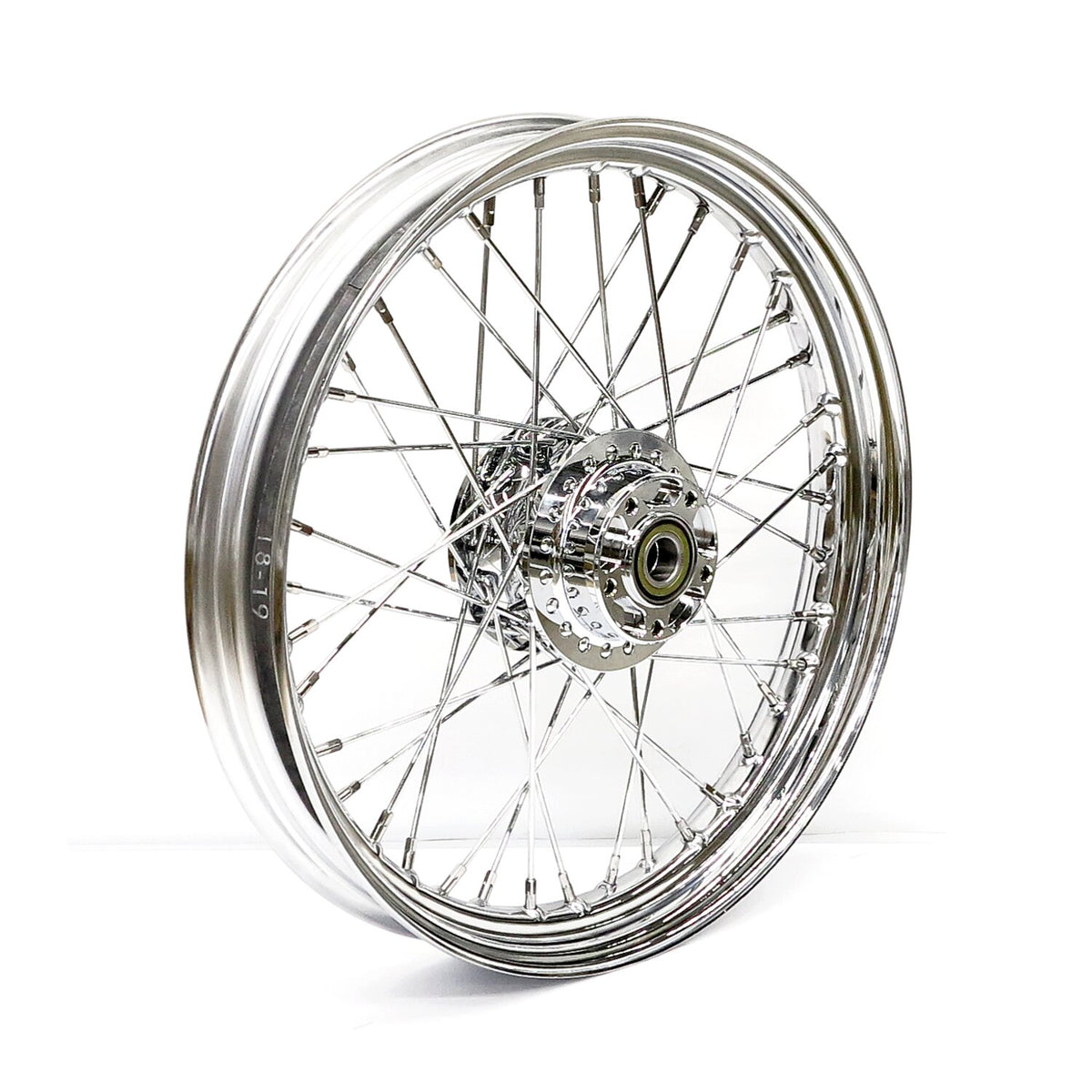 MCS 2.50 x 19 front wheel 40 spokes chrome