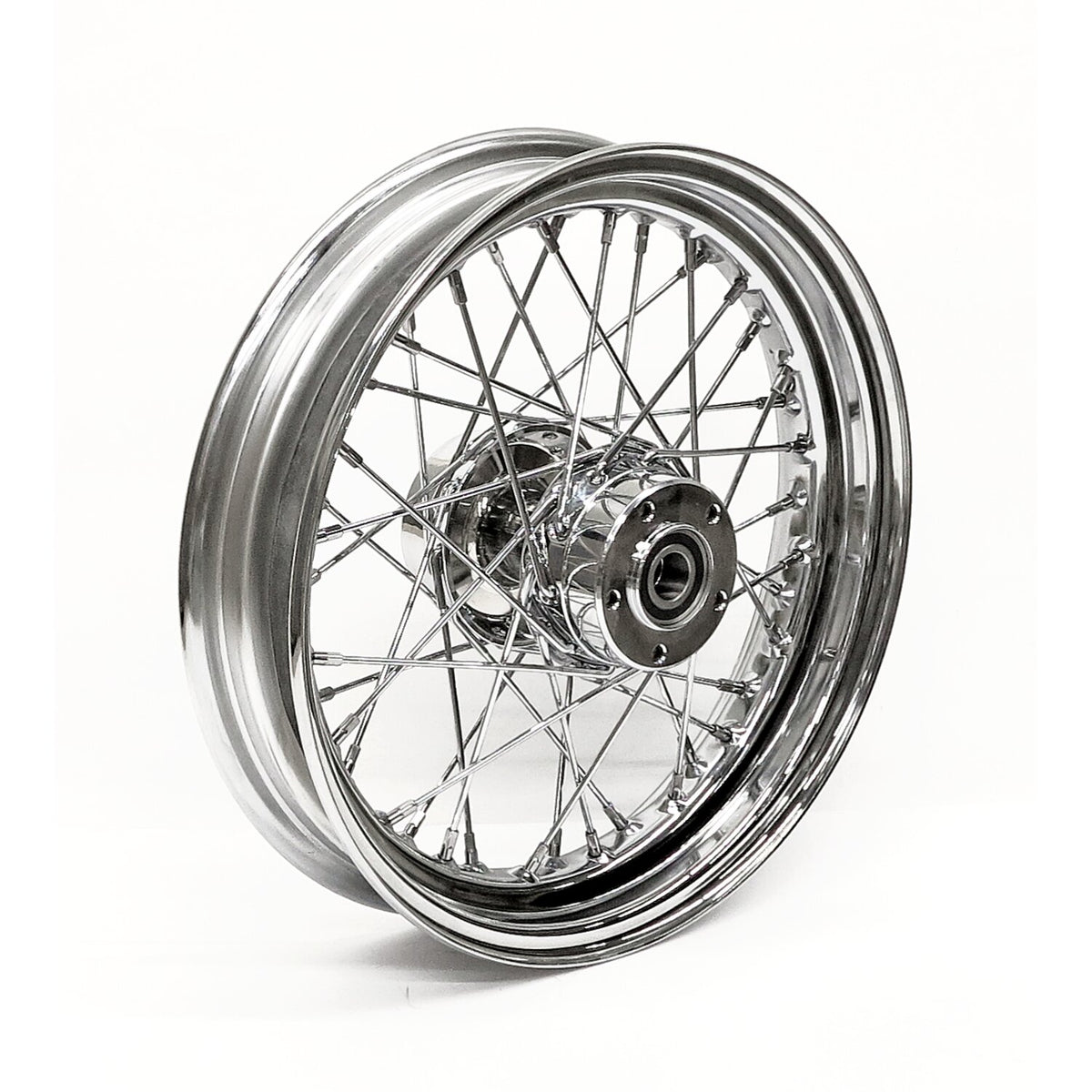MCS 3.00 x 16 front wheel 40 spoke chrome