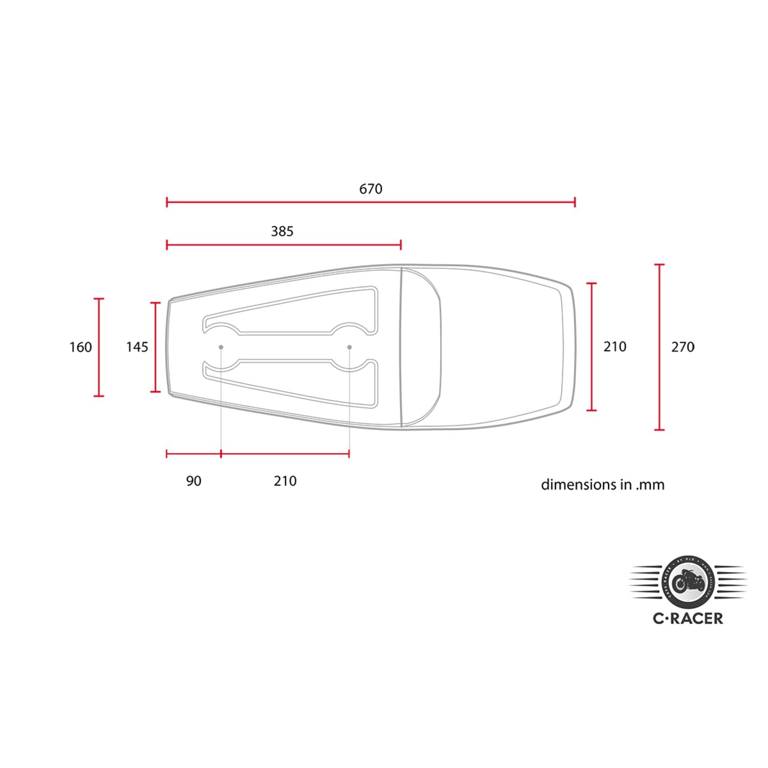 C-Racer Bolntor SCR5 Flat Track seat - Dark brown