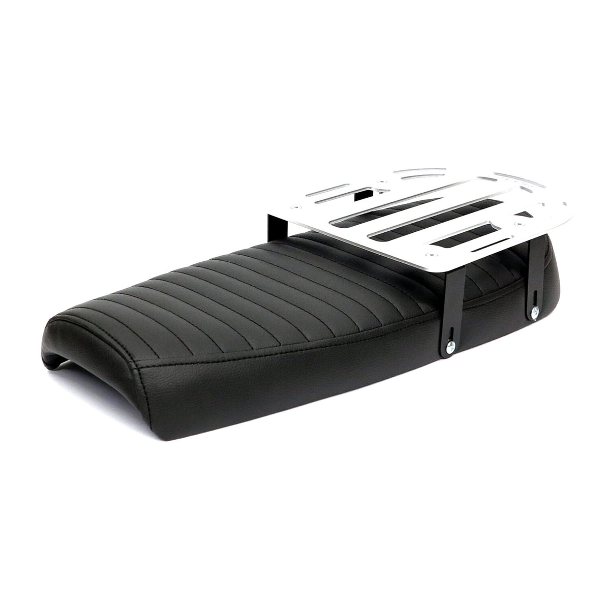 C-Racer Fat Scramsadle scrambler seat - With rack - Black