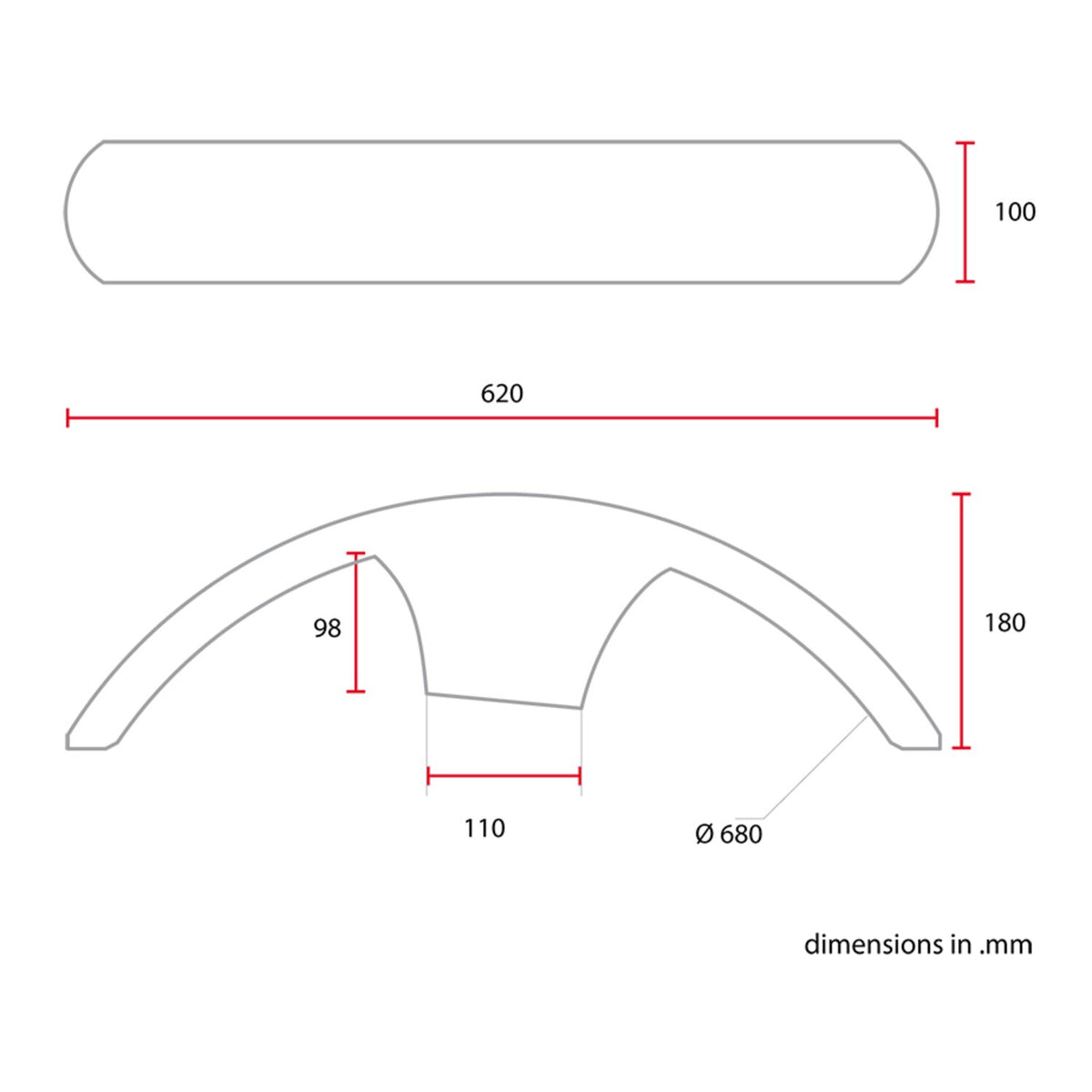 C-Racer universal 17/18" front fender No1
