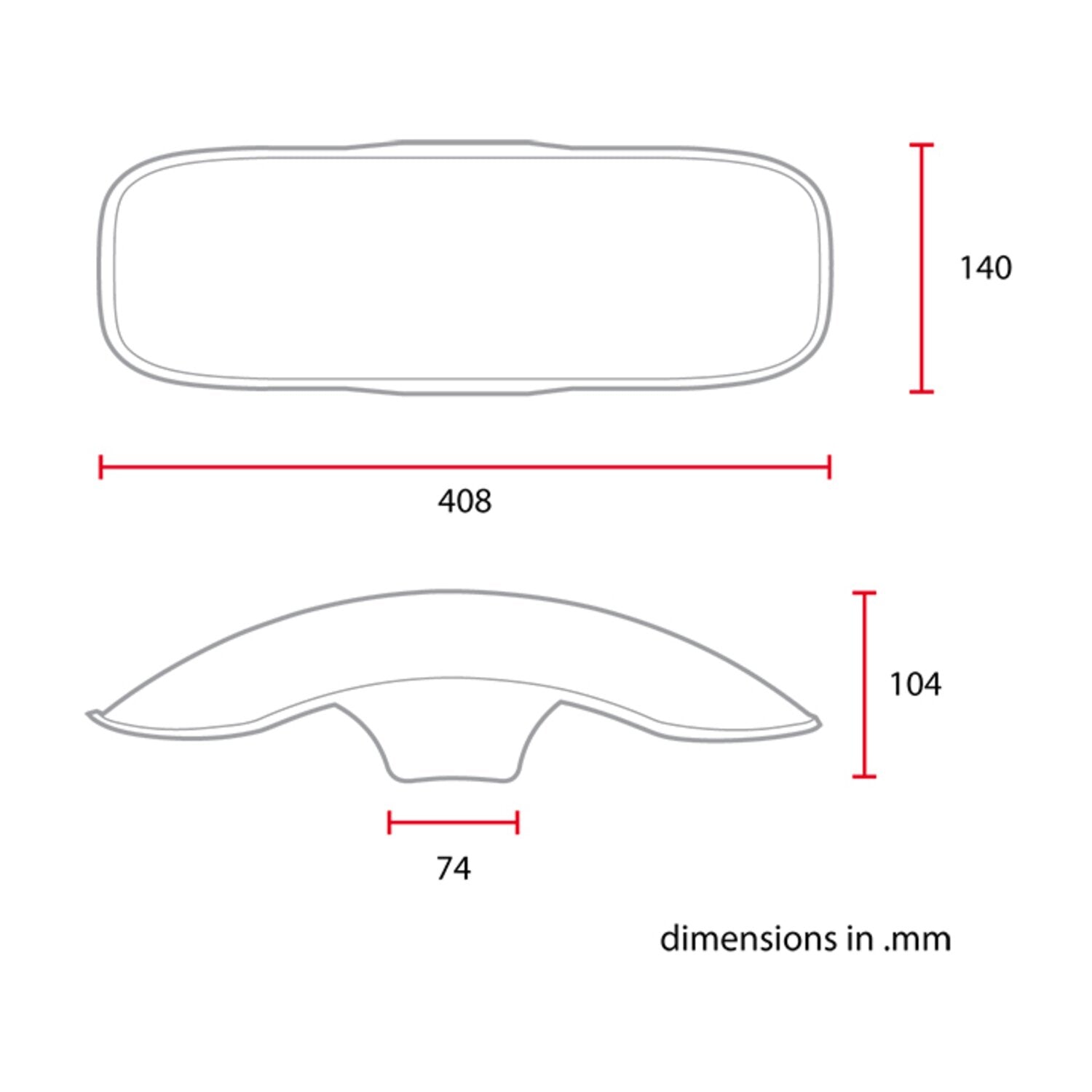 C-Racer universal 17/18" front fender No3 L