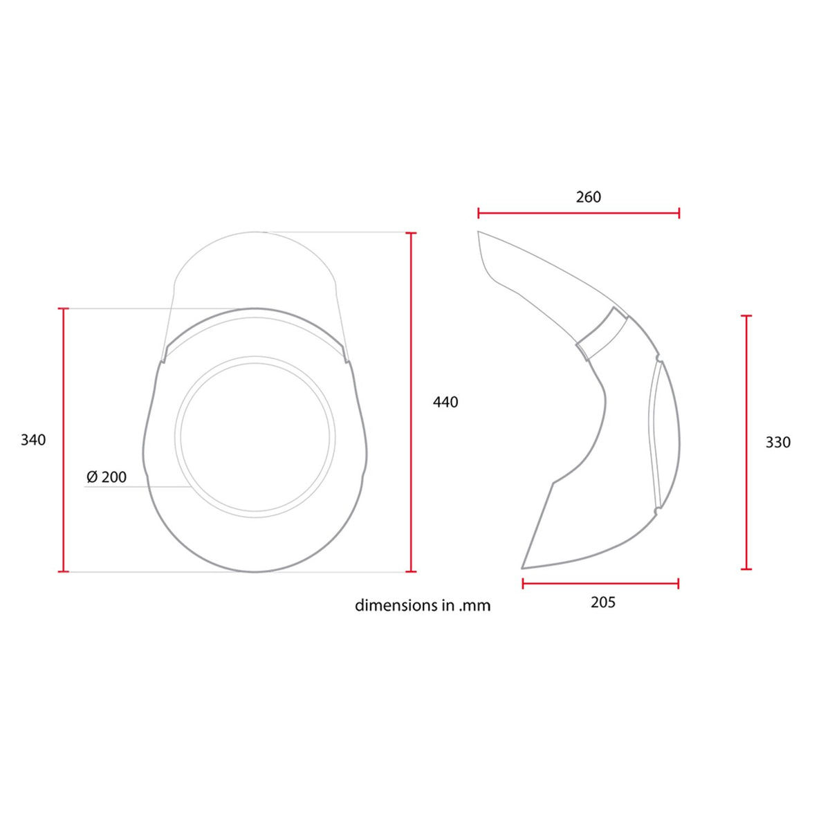 C-Racer universal Cafe Racer mask No1