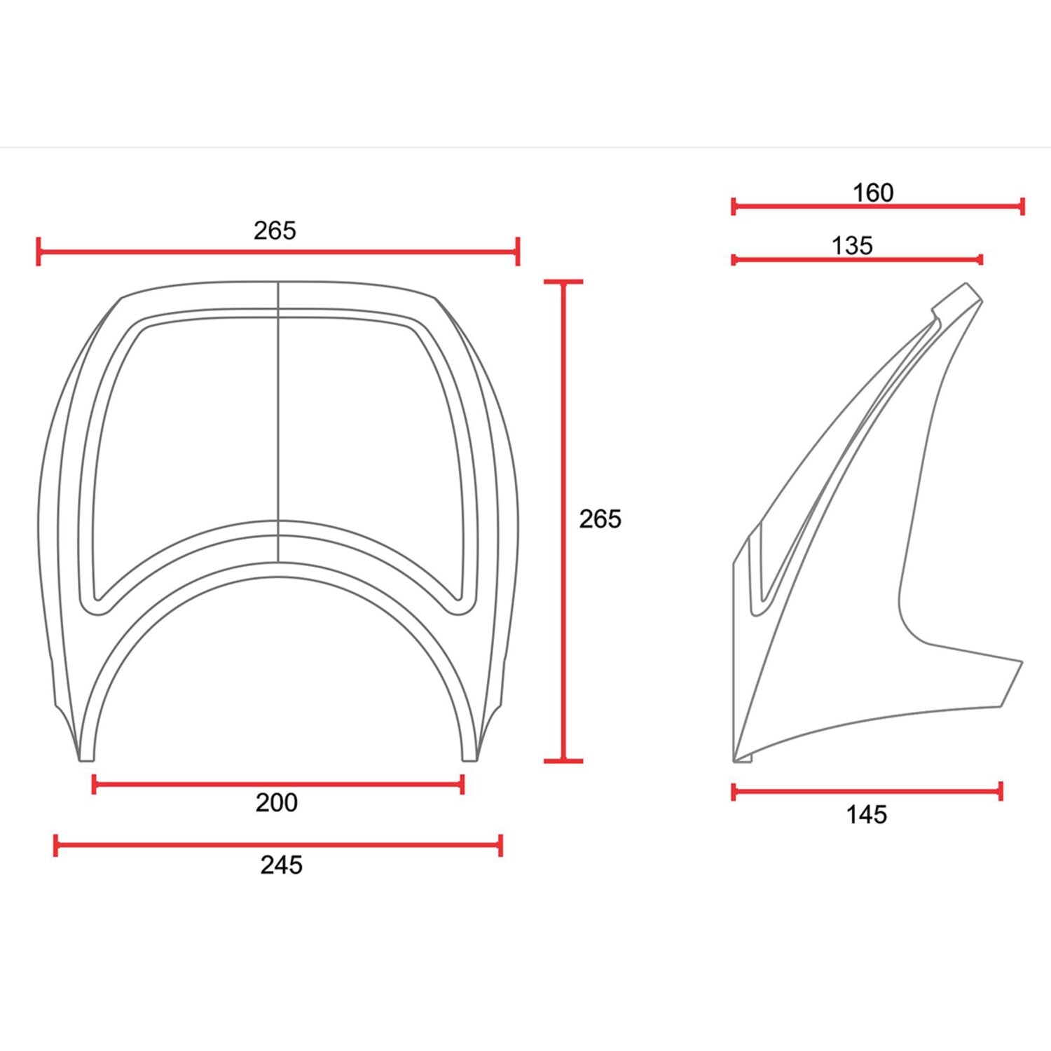 C-Racer universal Cafe Racer front mask No10