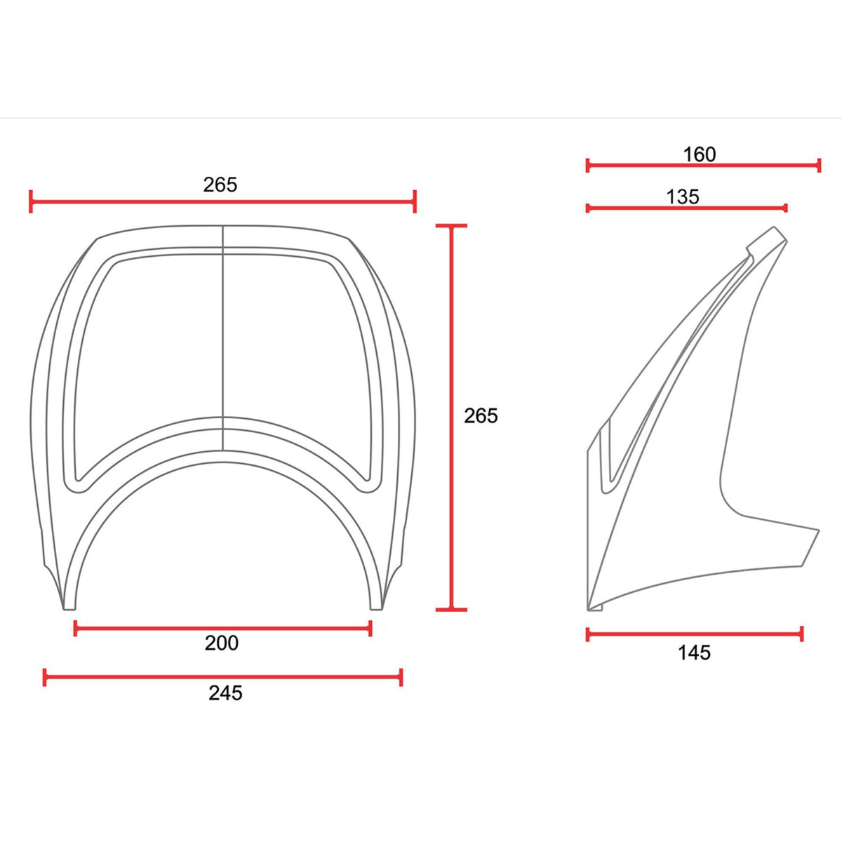 C-Racer universal Cafe Racer front mask No10