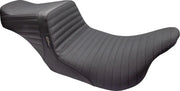 Le Pera Tailwhip Seat - Black Pleated 2-up - For Harley Davidson