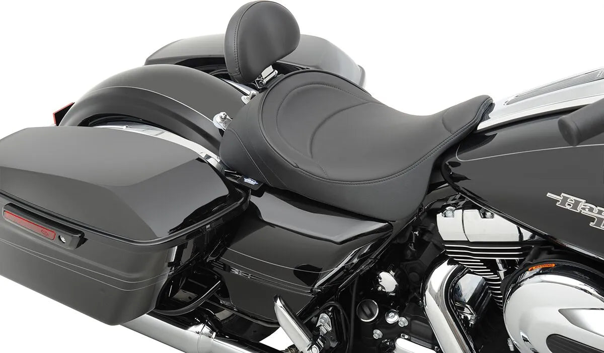 Drag Specialties Backrest Compatible Solo Seat - For Harley Davidson