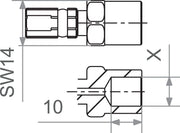 Trw Varioflex-koppling för M10 X 1.25-slanganslutning