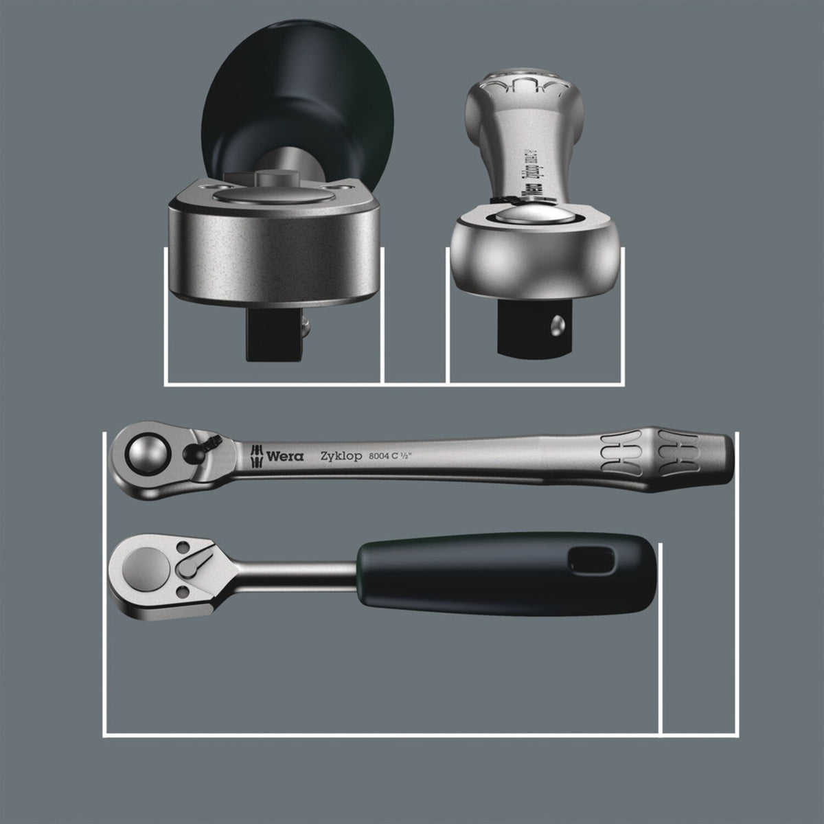 Wera Zyklop ratchet switch kit 28 pcs - 1/4" drive - Metric
