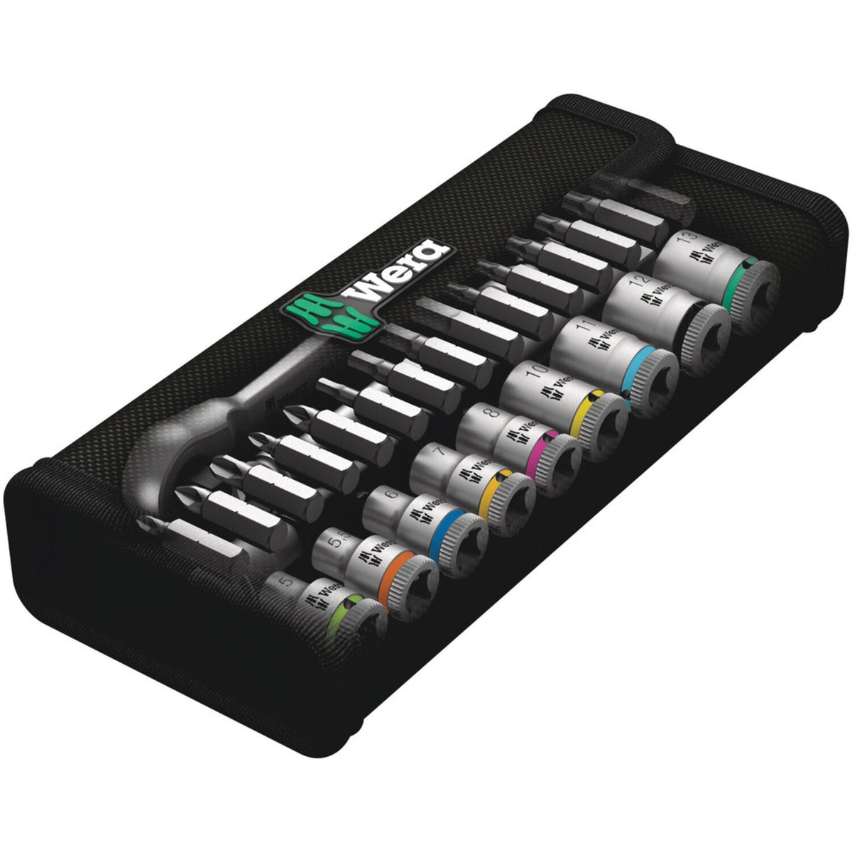 Wera Zyklop ratchet switch kit 28 pcs - 1/4" drive - Metric